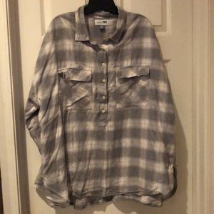 Old navy plaid boyfriend shirt